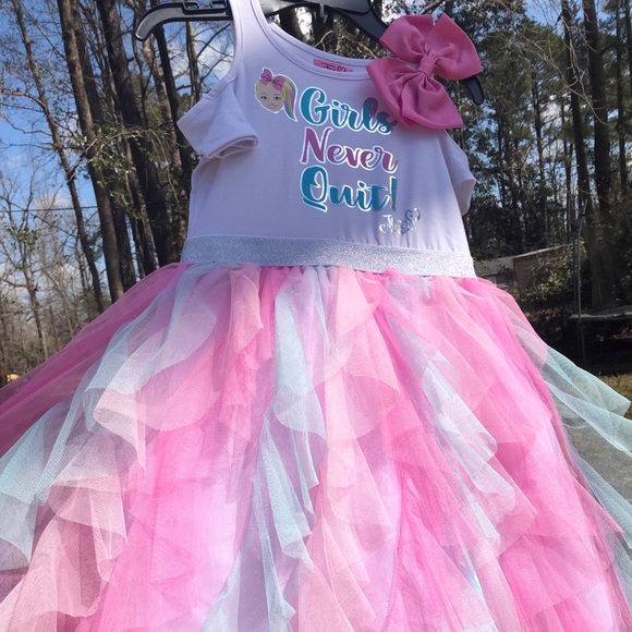 🗣LAST ONE Jojo siwa girls pink blue bow dress NWT - Picture 8 of 8